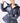Pearl Peplum Puffer Jacket - Navy