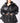 Pearl Peplum Puffer Jacket - Black